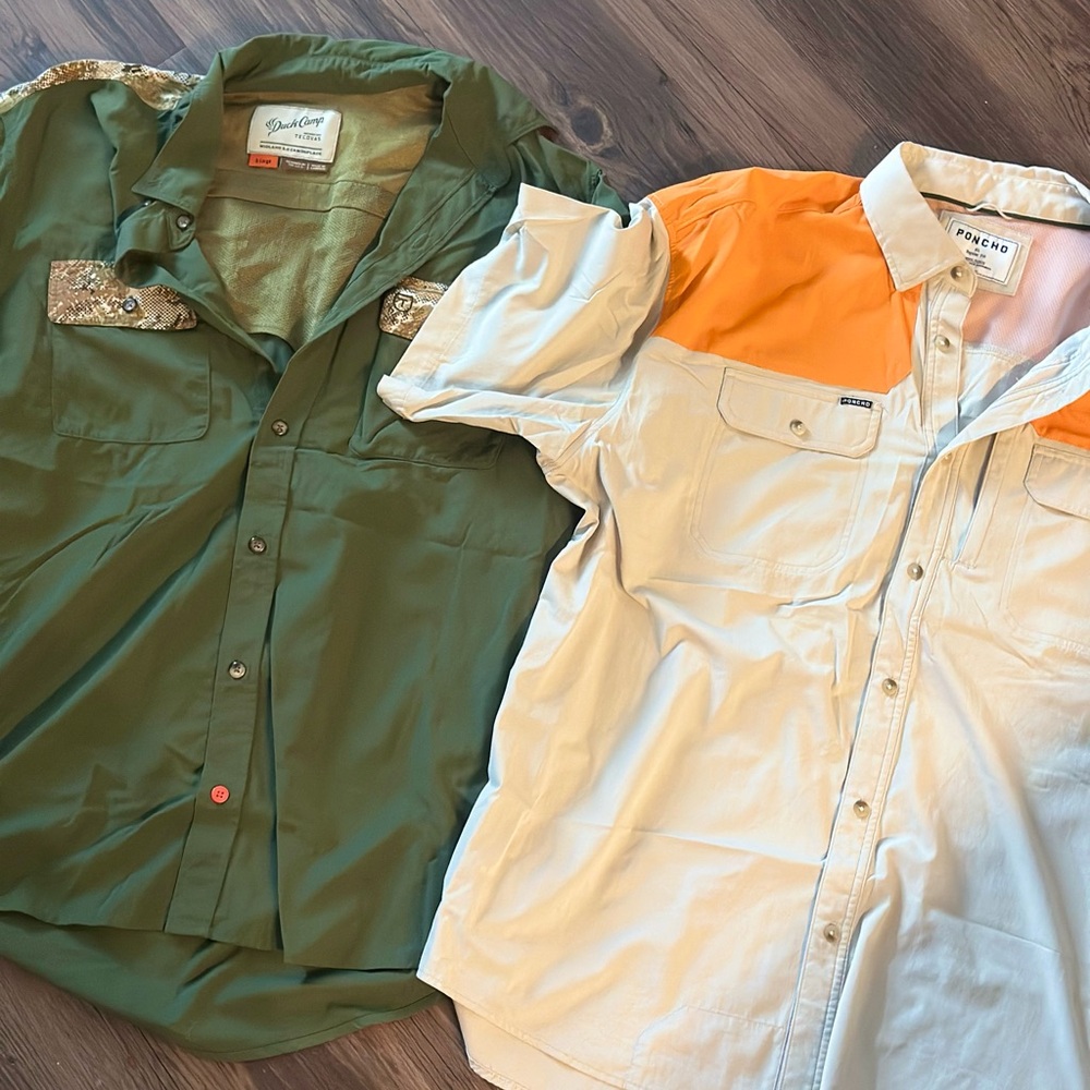 2 Button-Up Shirts (tecovas + poncho)
